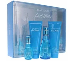 Set Davidoff: Cool Vanduo Losjonas kūnui Body, 75 ml + Cool Vanduo Eau De Toilette For Women, 50 ml + Cool Vanduo Dušo želė All Skin Types, 75 ml + Cool Vanduo Eau De Toilette For Women, 15 ml *Miniature