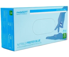 Dėklas Medasept Nitrile Prefer nitrilinės pirštinės be pudros S 100 vnt.