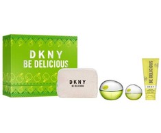 Donna Karan DKNY Be Delicious rinkinys: kvapusis vanduo 100 ml + kūno losjonas 100 ml + kvapusis vanduo 15 ml + kosmetinė