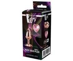 Dream Toys Svajonių žaislai Blizganti Meilė Rose Gold Plug korek analny Small