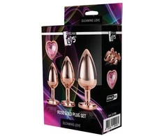 Dreamtoys Žėrintis meilės rožinio aukso kištukų rinkinys
