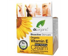 Dr. organic Dr.Organic Vitaminas E Super Hydrating Kreminis intensyviai drėkinantis ir regeneruojantis kremas normaliai ir sausai odai 50ml