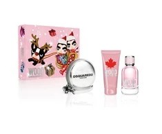 Dsquared2 Set Dsquared 2: Wood Eau De Toilette For Women, 100 ml + Wood Dušo želė, 100 ml + Dsquared GWP Textile Pouch Sidabrinis