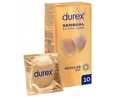 Durex Sensual Extra Lube prezervatyvai su papildomu lubrikantu 10 vnt