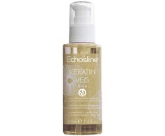 ECHOSLINE Keratin Veg Fluid Brilliant Restructuring atkuriantis fluidas dažytiems ir pažeistiems plaukams, 100 ml