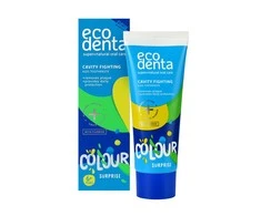 Spalvota dantų pasta vaikams ECODENTA vaikams nuo karieso 75ml