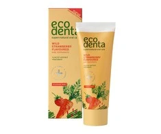 Ecodenta Wild Strawberry Flavored Vaikiškas Dantų dantų pasta vaikams su kalidentem su laukinių braškių skoniu 75ml