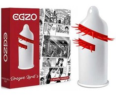 Egzo Dragon Lord prezervatyvas su glamonėjančiais smaigaliais Soft 1 vnt.