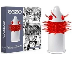 Egzo Ugly Coyote prezervatyvas su glamonėjančiais smaigaliais Medium 1 vnt.