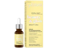 Eveline Cosmetics Beauty &amp; Glow serumas nuo spalvos pasikeitimo su vit kompleksu. C+Cg 20% 18ml
