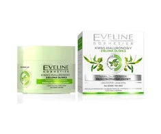 Eveline Cosmetics Eveline Hyaluronic Acid Žalias Olive Anti-Wrinkle Moisturising Kreminis, 50 ml