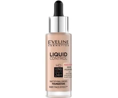 Eveline Cosmetics LIQUID CONTROL HD 003 Ivory rusvai gelsvas, 32 ml
