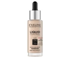 Eveline Cosmetics LIQUID CONTROL HD 002 Minkštas Porcelianas, 32 ml