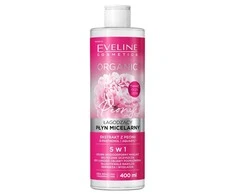 Eveline Cosmetics Organic Peony Micellar Vanduo 5in1 raminamasis micelinis vanduo jautriai odai, 400 ml