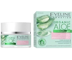 Eveline Cosmetics Organic Aloe + Collagen nawilżająco-łagodzący krem-żel do twarzy 50ml
