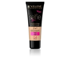 Eveline Cosmetics Eveline Selfie Time 2in1 Foundation &amp; Maskuoklis 04 Natural, 30 ml
