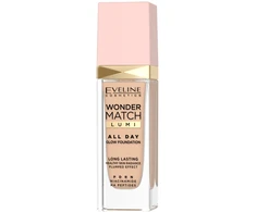 Eveline Cosmetics Wonder Match Lumi All Day Glow ilgai išliekantis šviečiantis makiažo pagrindas 20 Nude 30ml
