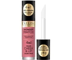 „Eveline Cosmetics Wonder Match Velour“ skruostų ir lūpų dažai 04, 4,5 ml