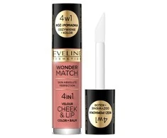 „Eveline Cosmetics Wonder Match Velour“ skruostų ir lūpų dažai 01, 4,5 ml