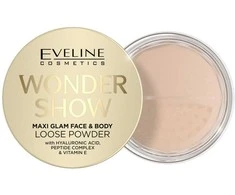 Eveline Cosmetics Wonder Show Maxi Glam laisva pudra veidui ir kūnui universali, 6 g