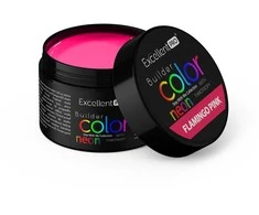 Cosmetics Zone Excellent Pro Neoniniai statybiniai dažai su tiksotropija flamingo rožinė 15g