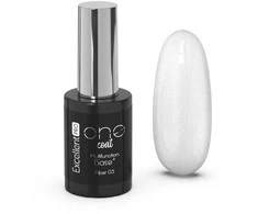 Cosmetics Zone Excellent Pro Vieno sluoksnio daugiafunkcinė hibridinė pluošto bazė su „Sparkling Snow“ pluoštais, 11 g