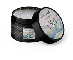 Excellent Pro Tiksotropinis gelis su efektu „Pieny Hexagon“ 15 g statybinis gelis