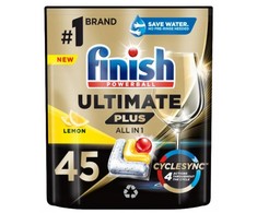 Indaplovių kapsulės FINISH Powerball Ultimate Plus Lemon, 45 vnt