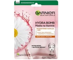 Garnier „Hydra Bomb“ raminamoji lakštinė kaukė su ramunėlių ekstraktu ir hialurono rūgštimi, 28 g