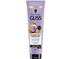 Gliss Kur Gliss Skirtas šviesiems plaukams Hair Perfector violetinė maska 2w1 150ml