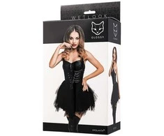 Glossy Blizgi Elisia, suknelė, wetlook, juoda, L