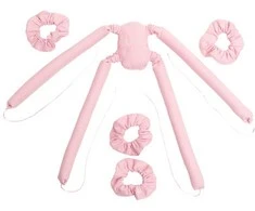 Glov „CoolCurl Spider“ šalto garbanojimo suktukai ilgiems ir vidutinio ilgio plaukams, rožiniai, 4 vnt.