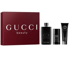 Gucci Guilty Pour Homme rinkinys: 90ml EDP purškiklis + 75ml dezodoranto lazdelė + 50ml dušo želė