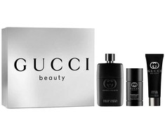 Gucci Guilty rinkinys vyrams (kvepalai EDP, 90 ml + dezodorantas, 75 ml + dušo želė, 50 ml)