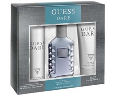 „Guess Dare for Men“ komplektas – tualetinis vanduo purškiamas 100 ml + dušo želė 200 ml + dezodorantas purškiamas 226 ml