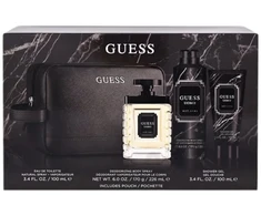 Guess Uomo dovanų rinkinys – tualetinis vanduo spray 100 ml + dezodorantas spray 226 ml + dušo želė 100 ml + kosmetinė
