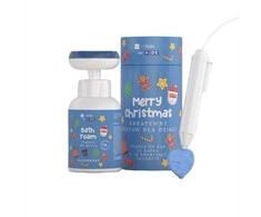 Hiskin Vaikiškas kūrybinis rinkinys „Merry Christmas“ mėlynoms valomosioms putoms su uogų kvapu, 300 ml + 3D rašiklis, 1 vnt.