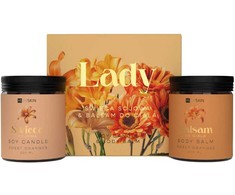 Alkotest HISKIN_SET Žvakė „Lady Oranžinis“ 200 ml + kūno losjonas 200 ml