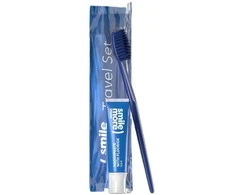 Hiskin Smile dantų pastos rinkinys 30ml + Mėlyna dantų šepetėlis