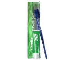 Hiskin Smile dantų pastos rinkinys 30ml + Žalias dantų šepetėlis