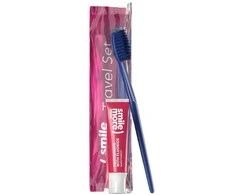 Hiskin Smile dantų pastos rinkinys 30ml + dantų šepetėlis Raudona