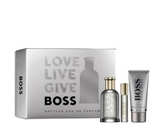Hugo Boss BOSS Bottled rinkinys vyrams (EDP, 100 ml + EDP, 10 ml + dušo želė, 100 ml)