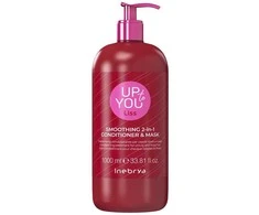 Inebrya Up To You Liss Smoothing 2in1 Mask &amp; Conditioner glotninanti kaukė / kondicionierius nepaklusniems / besišiaušiantiems plaukams, 1000 ml