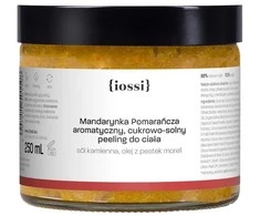 Iossi Cukrowy peeling do ciała Mandarynka &amp; Pomarańcza su olejem su pestek moreli 250ml