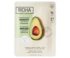 Iroha Nature Drėkinamoji veido kaukė Iroha Hydrating Face Sheet Mask Avocado &amp; Hyaluronic Acid, su avokadu ir hialurono rūgštimi