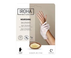 Profesionali kaukė rankoms Iroha Professional Xtra Soft Dry Hands Argan Hand &amp; Nails Gloves, su argano aliejumi, 1 pora