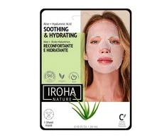 Veido kaukė Iroha Nature Soothing &amp; Hydrating, su alaviju ir hialurono rūgštimi, 20 ml