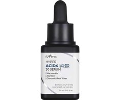 Isntree Hyper Acid4 AHA BHA PHA LHA 30 Serum veido serumas-šveitiklis su rūgščių kompleksu, 20 ml