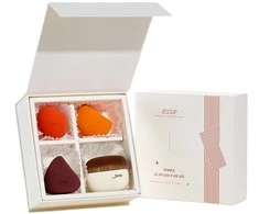 Jessup Pebble Flawless Face Kit makiažo kempinėlių rinkinys T505 4 vnt.
