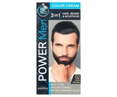 Joanna Power Men Color Kreminis 3in1 02 Tamsiai ruda, 30 g